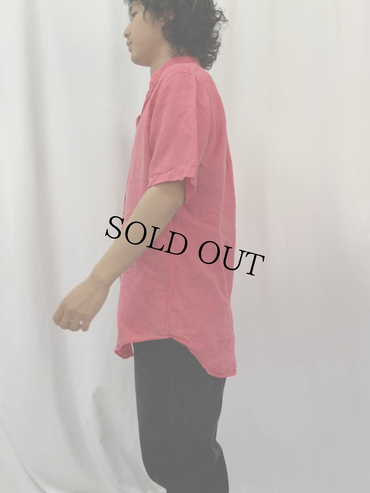 画像3: POLO Ralph Lauren "CLASSIC FIT" ロゴ刺繍 リネンボタンダウンシャツ M (3)