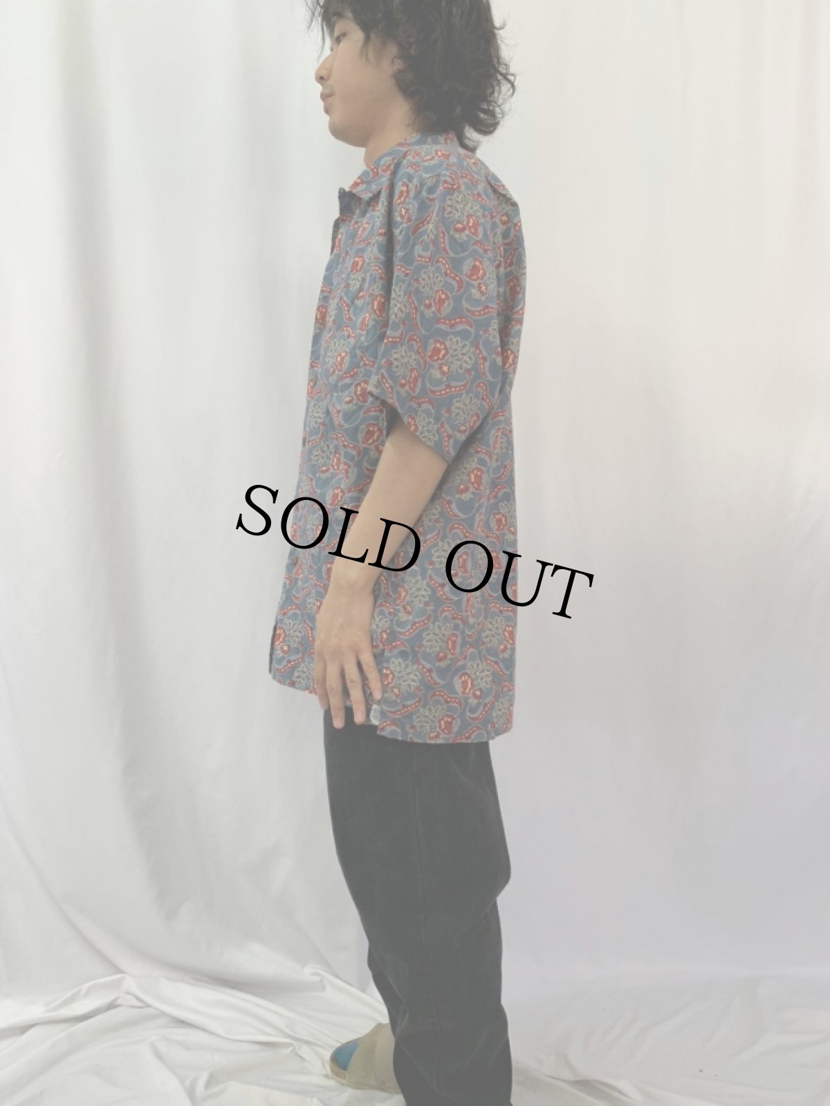 画像3: POLO Ralph Lauren "CLAYTON" 総柄 コットンアロハシャツ L (3)