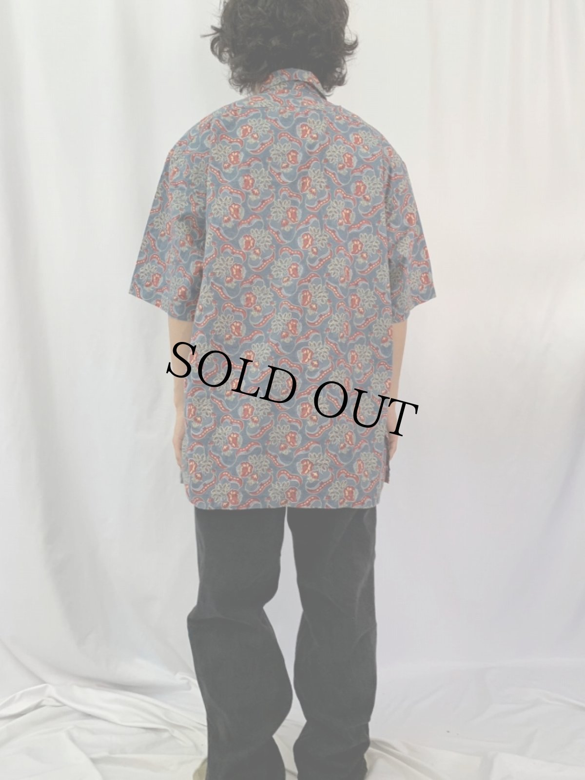 画像4: POLO Ralph Lauren "CLAYTON" 総柄 コットンアロハシャツ L (4)