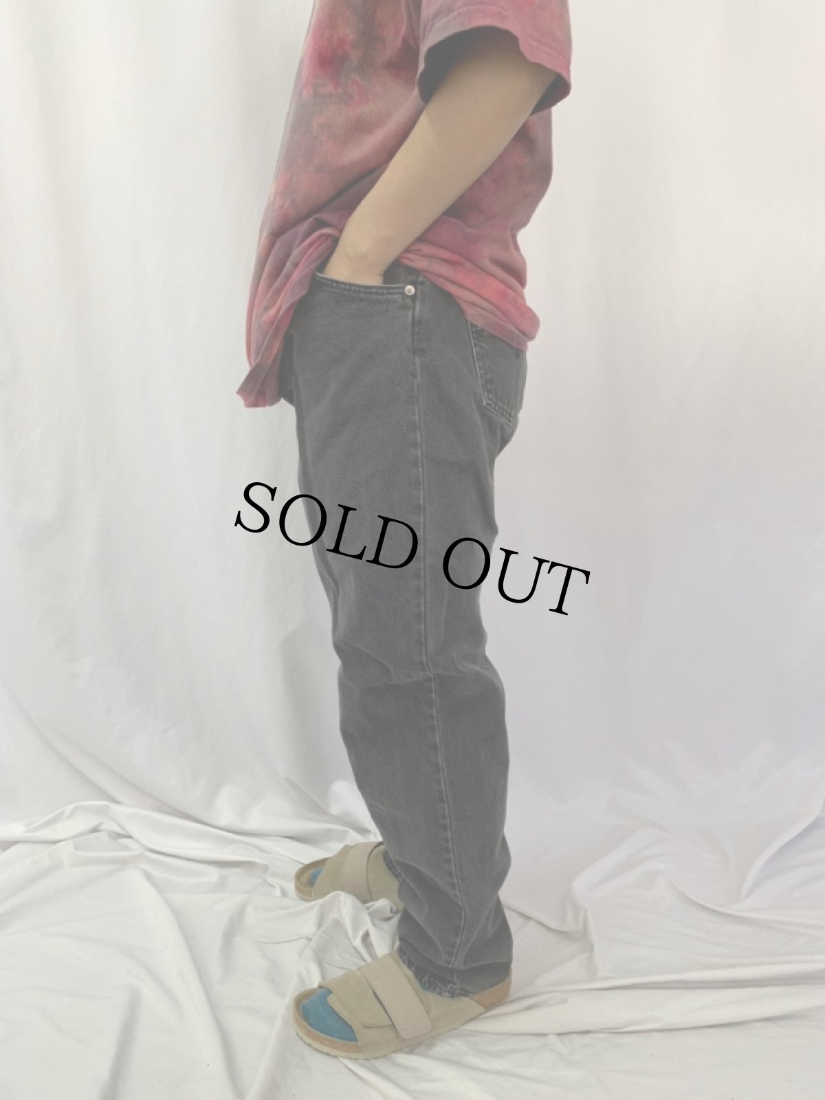 画像3: 90's Levi's 550 USA製 ブラックデニムパンツ W35 (3)