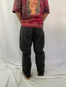 画像4: 90's Levi's 550 USA製 ブラックデニムパンツ W35 (4)