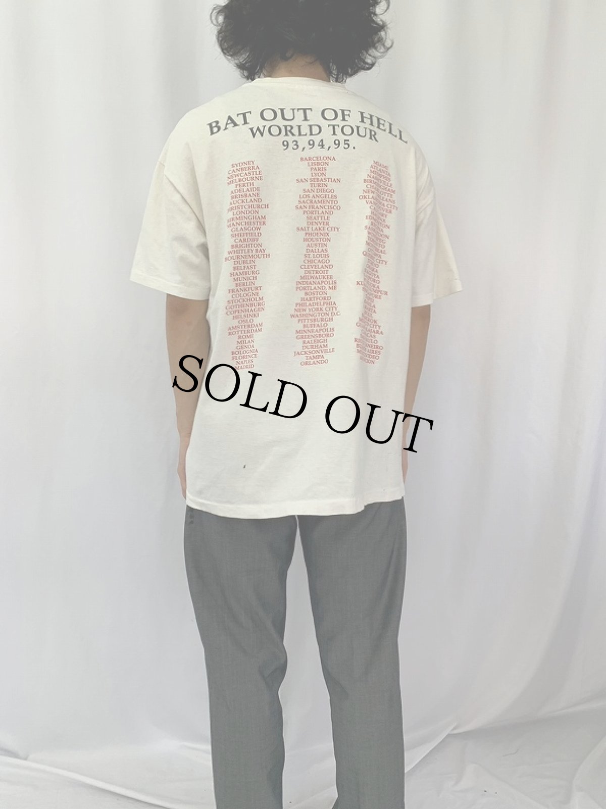 画像4: 90's MEAT LOAF "Bat Out Of Hell" ロックミュージシャン プリントTシャツ XL (4)