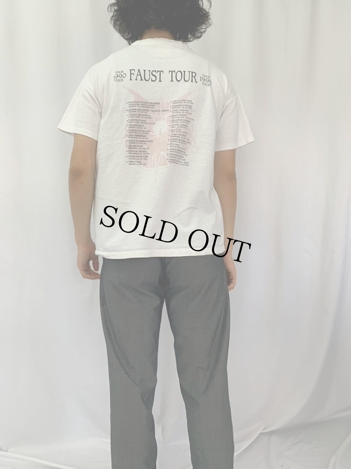 画像4: 90's TIM VIGIL USA製 "FAUST TOUR" ホラーコミックアーティスト ツアープリントTシャツ L (4)