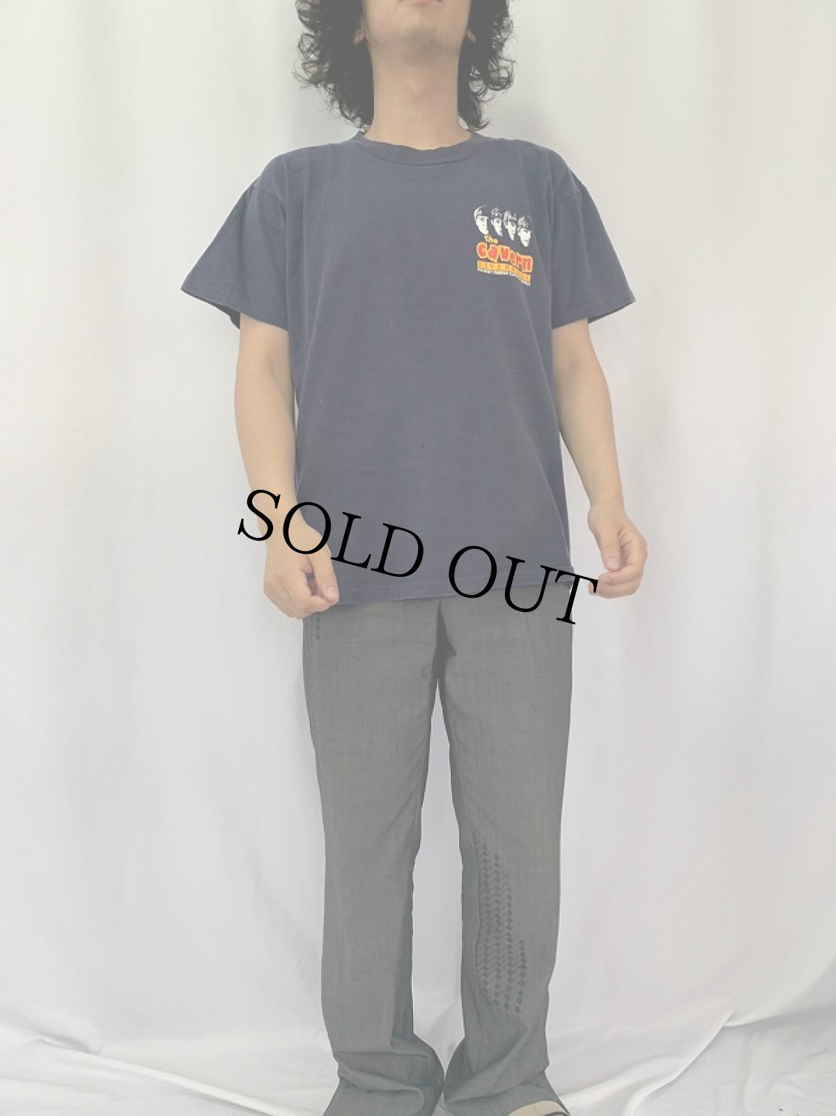 画像3: 90's THE CAVERN CLUB ライブハウスプリントTシャツ NAVY L (3)