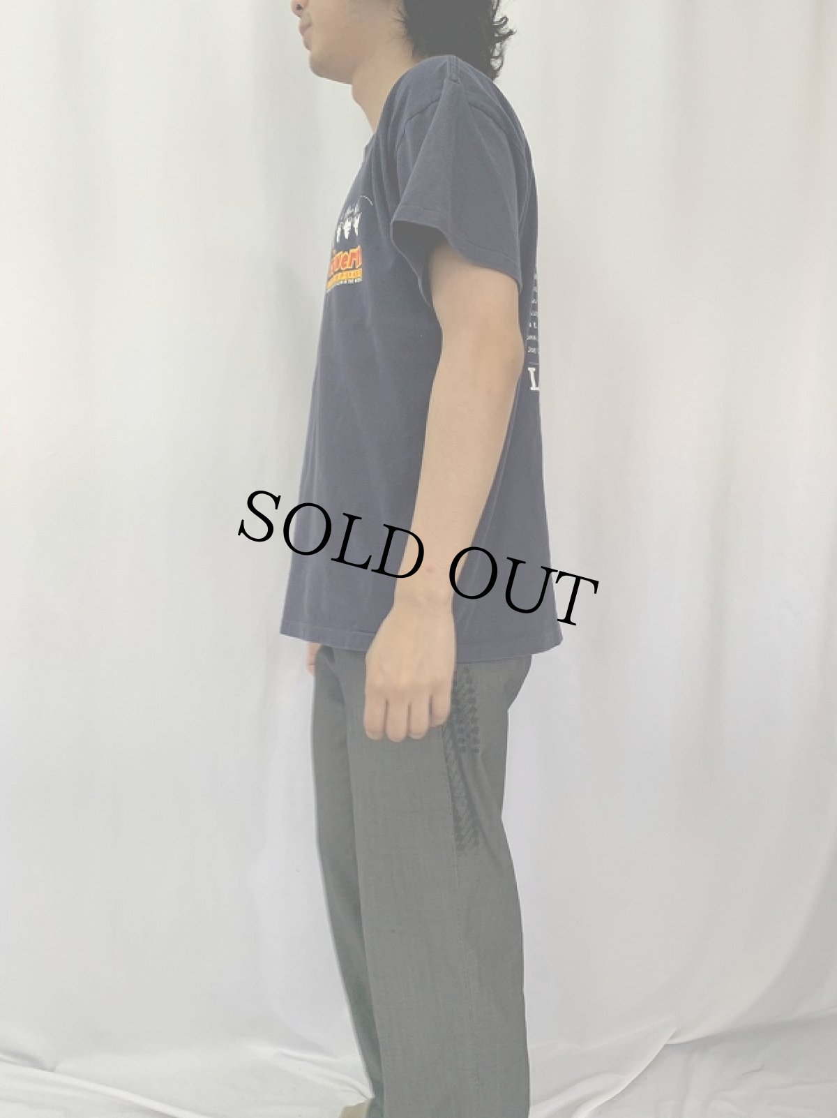 画像4: 90's THE CAVERN CLUB ライブハウスプリントTシャツ NAVY L (4)