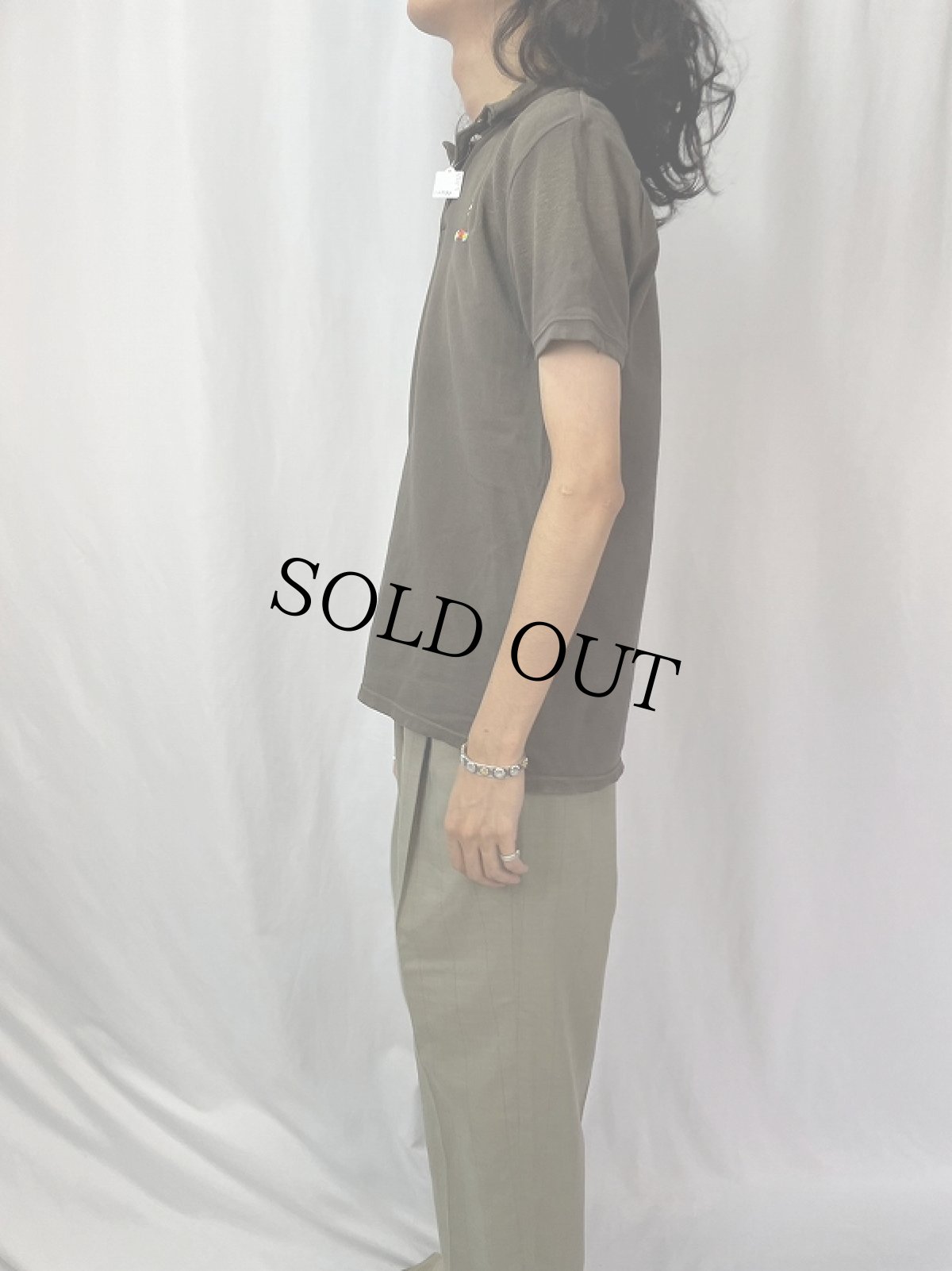 画像3: KAPITAL KOUNTRY 刺し子×ビーズ刺繍 鹿の子ポロシャツ L (3)