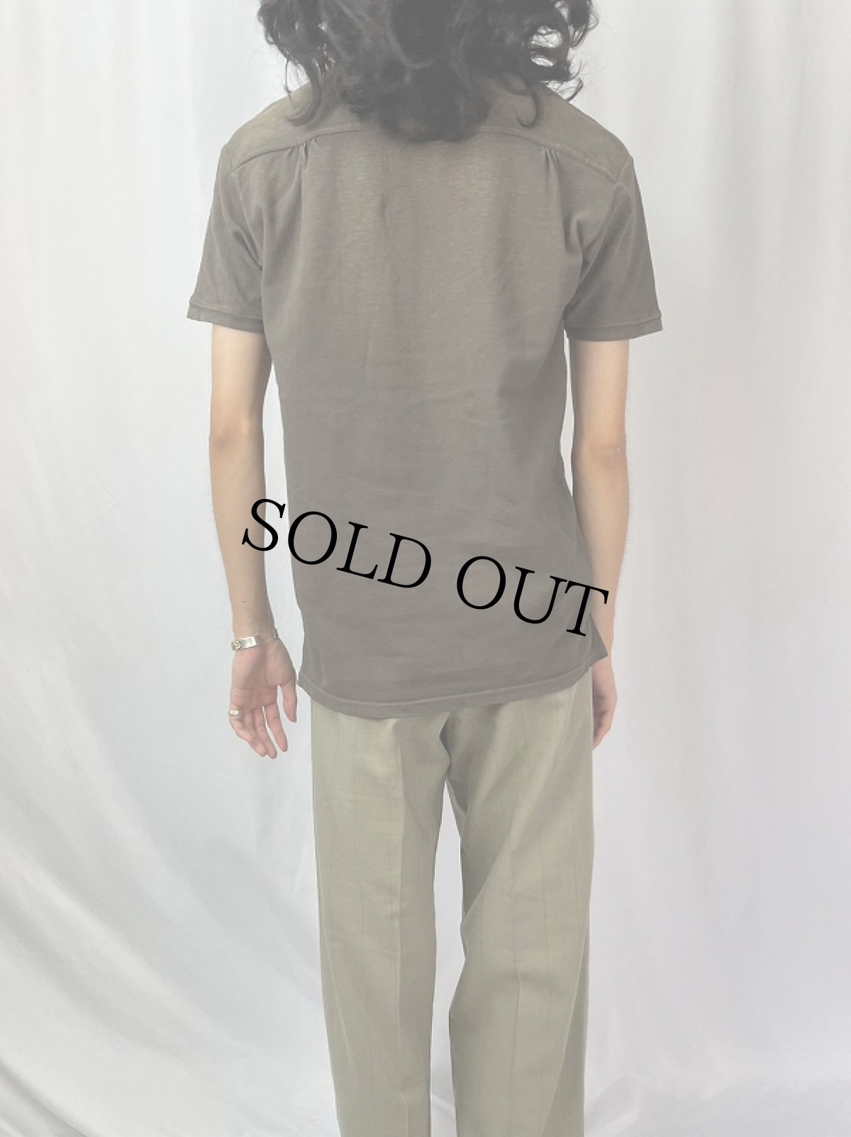 画像4: KAPITAL KOUNTRY 刺し子×ビーズ刺繍 鹿の子ポロシャツ L (4)