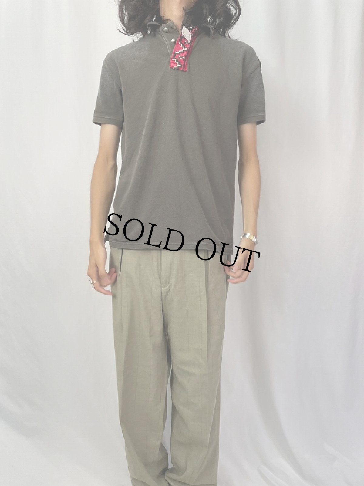 画像2: KAPITAL 鹿の子 刺繍デザインポロシャツ M (2)