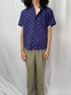 画像2: 【SALE】 KAPITAL エレファントブランド総柄 ボタンダウン コットンシャツ M (2)