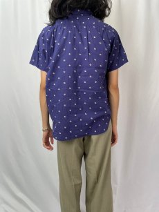 画像4: 【SALE】 KAPITAL エレファントブランド総柄 ボタンダウン コットンシャツ M (4)