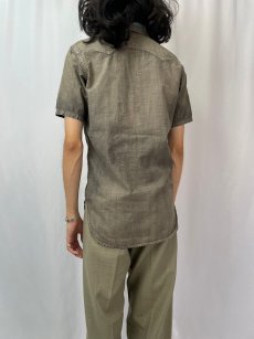 画像4: KAPITAL KOUNTRY ボロ加工 ウエスタンシャンブレーシャツ M (4)