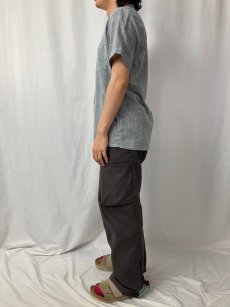 画像3: 絣柄 コットンポリ オープンカラーシャツ M (3)