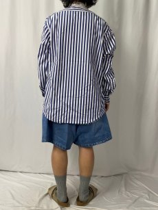 画像4: POLO Ralph Lauren "RHODES CUSTOM FIT" ストライプ柄 コットンスタンドカラーシャツ XL (4)