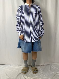 画像2: POLO Ralph Lauren "RHODES CUSTOM FIT" ストライプ柄 コットンスタンドカラーシャツ XL (2)