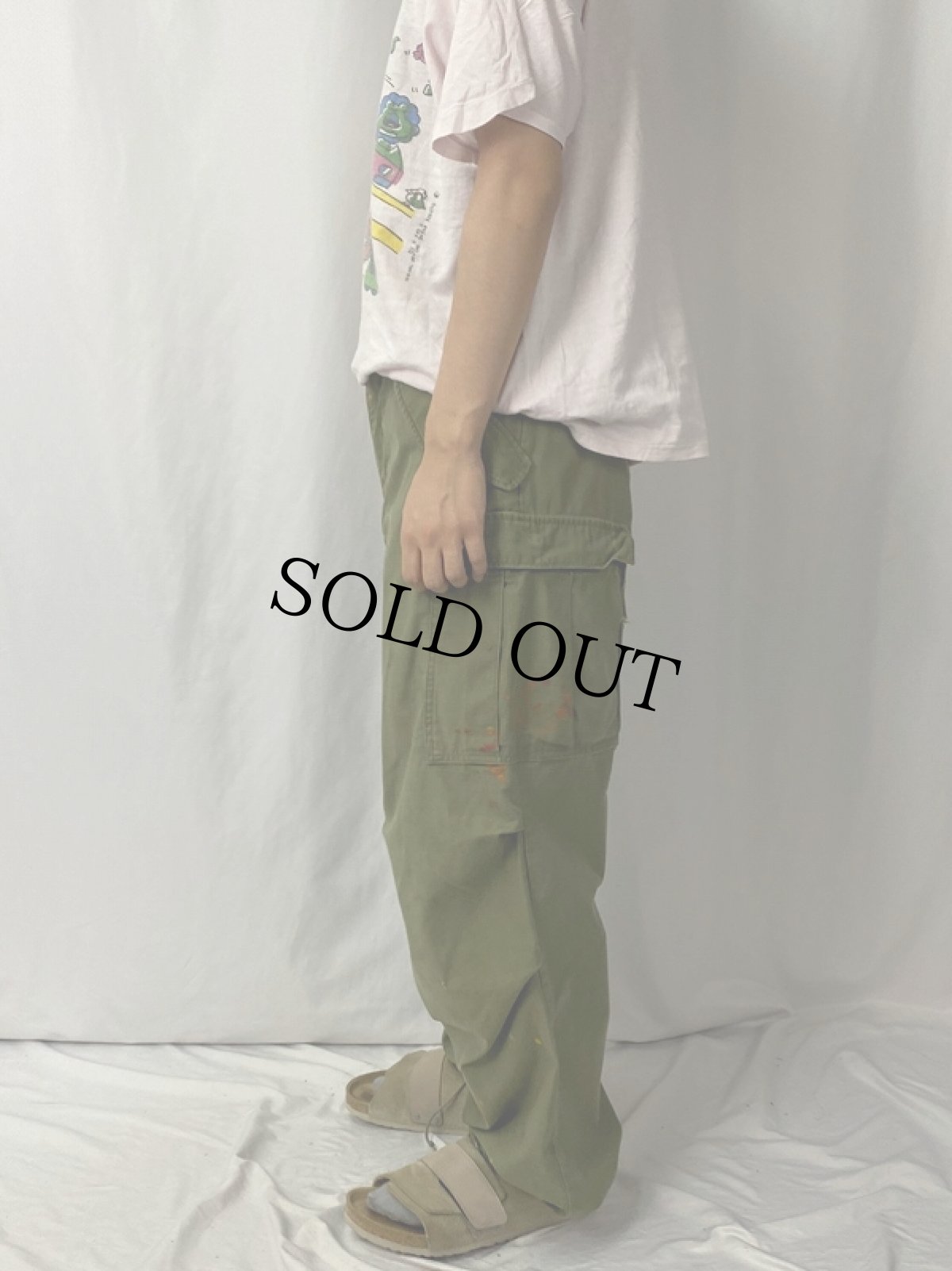 画像3: 70's U.S.ARMY M-65 ペンキペイント フィールドパンツ (3)