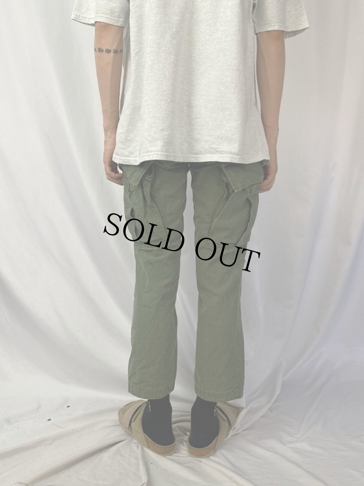 画像4: 60's U.S.ARMY コットンポプリン ジャングルファティーグパンツ 3rd (4)