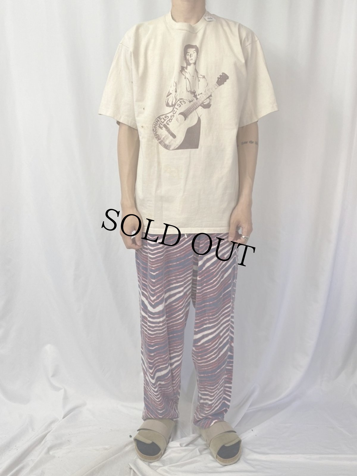 画像3: 90's Woody Guthrie USA製 "THIS MACHINE KILLS FASCISTS" ミュージシャンプリントTシャツ XL (3)