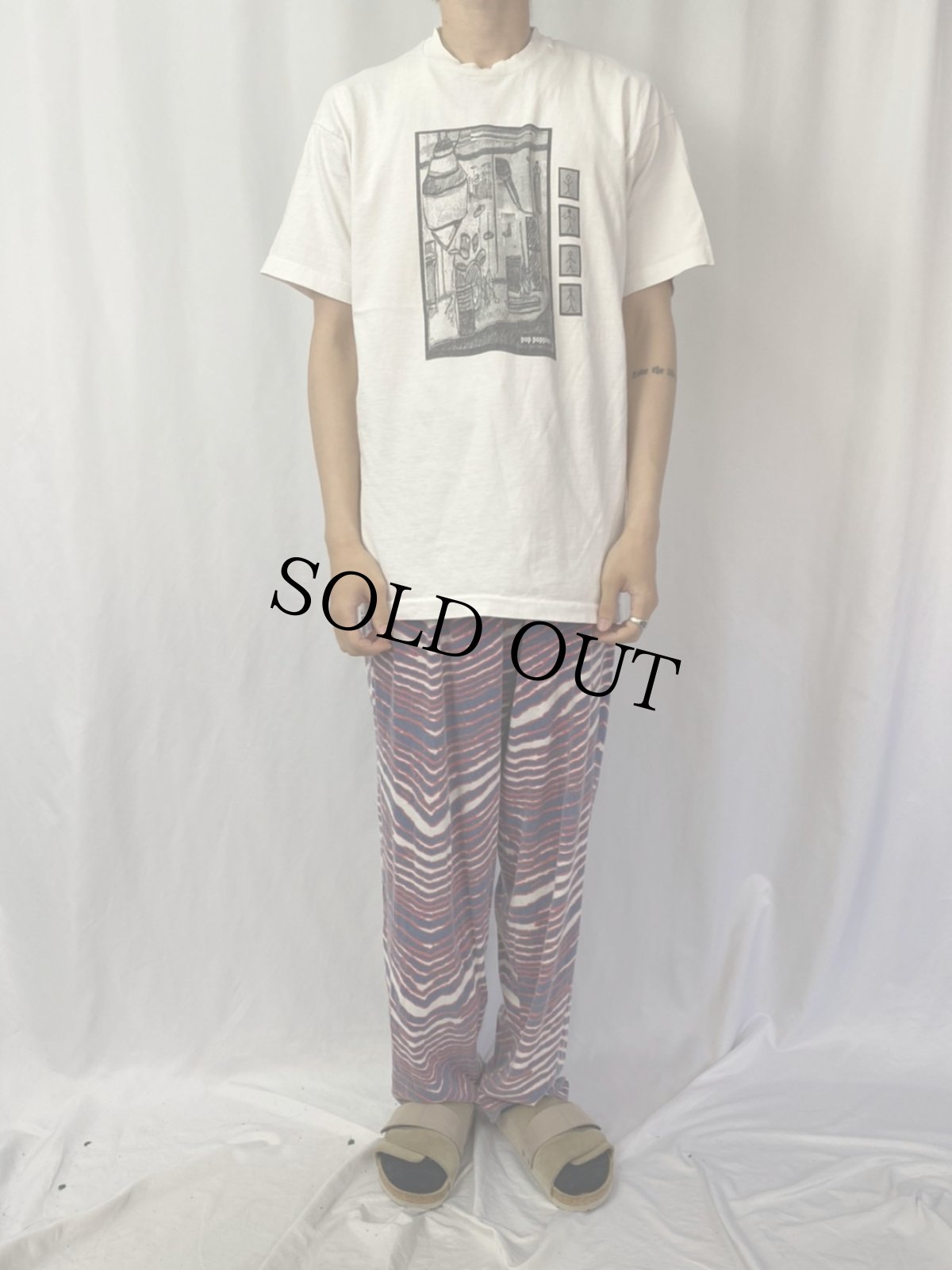 画像2: 90's pop poppins USA製 オルタナティブロックバンドTシャツ XL (2)