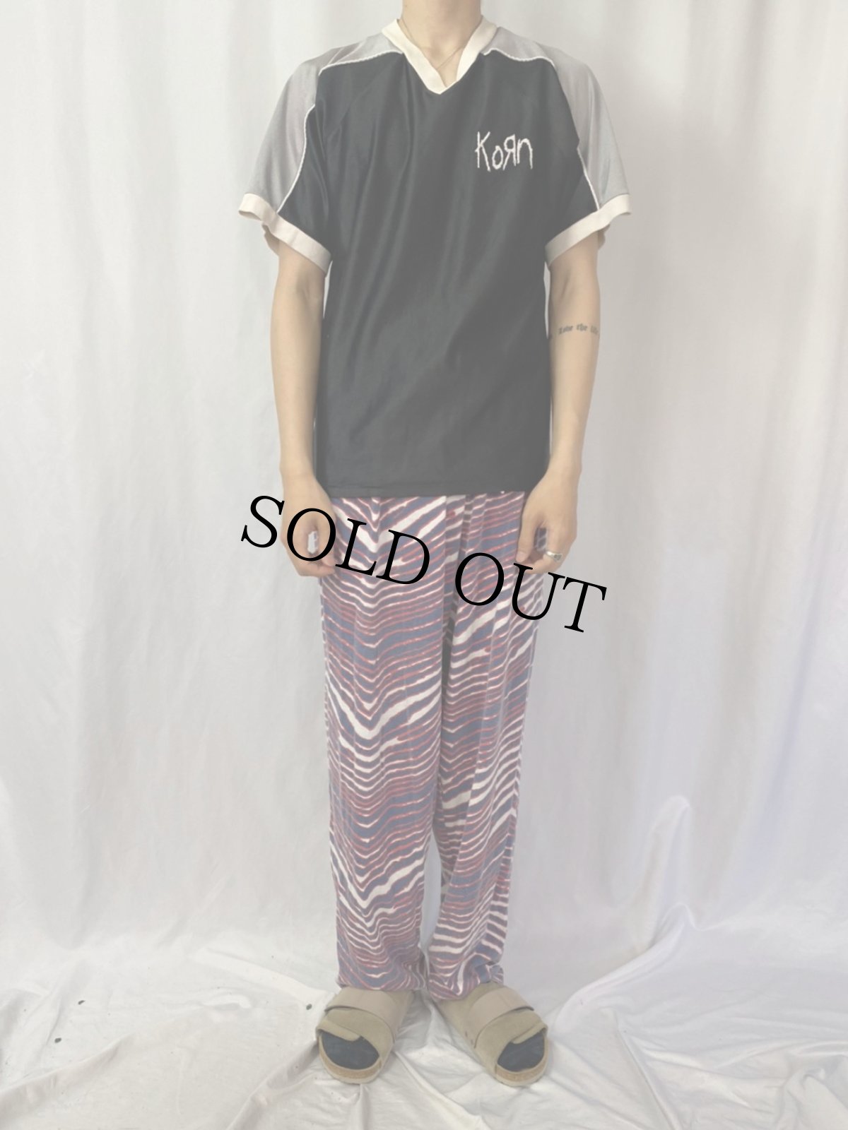 画像2: 【お客様支払処理中】Korn メタルバンド メッシュゲームシャツ (2)