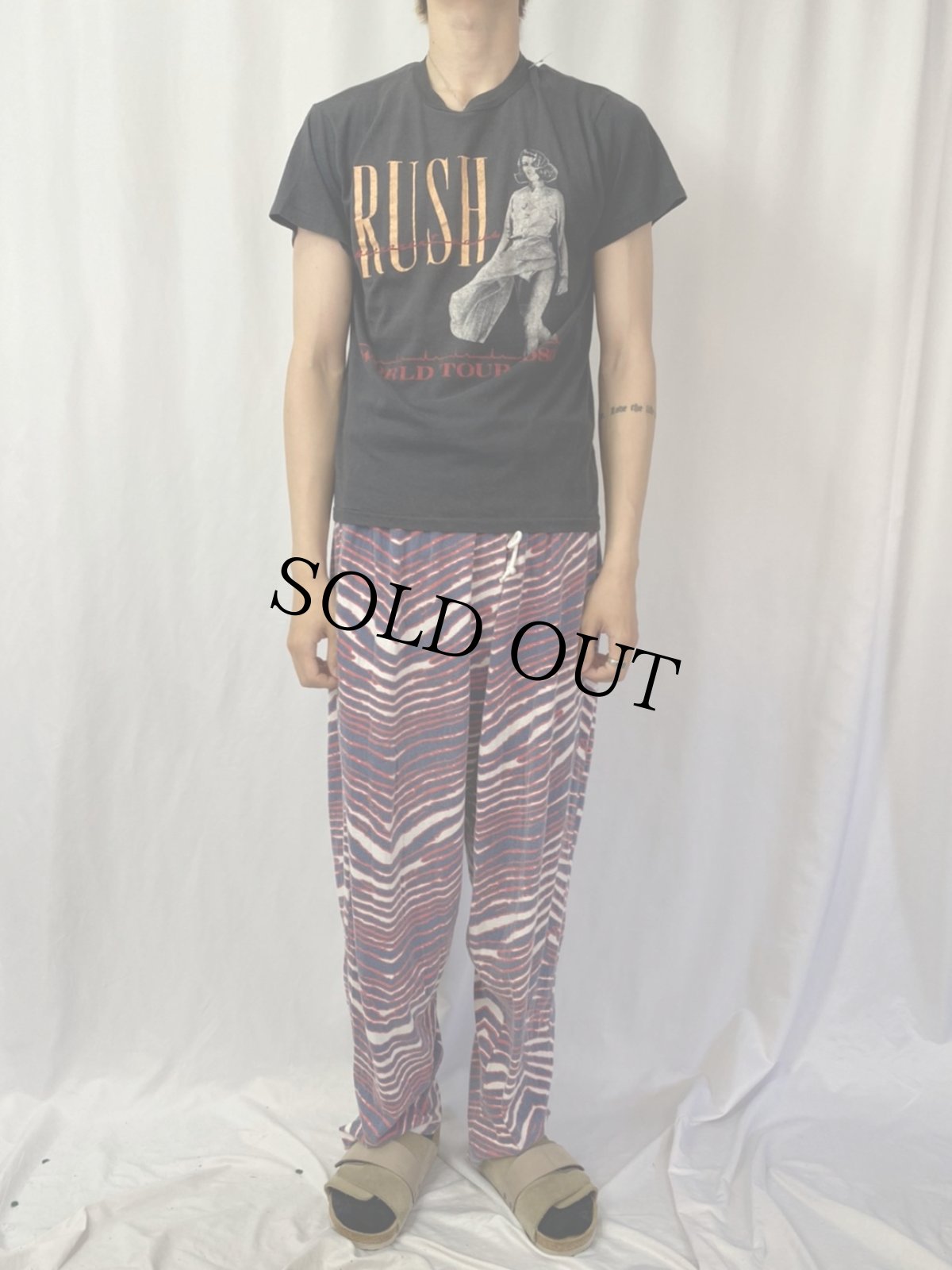 画像2: RUSH ロックバンドTシャツ L (2)