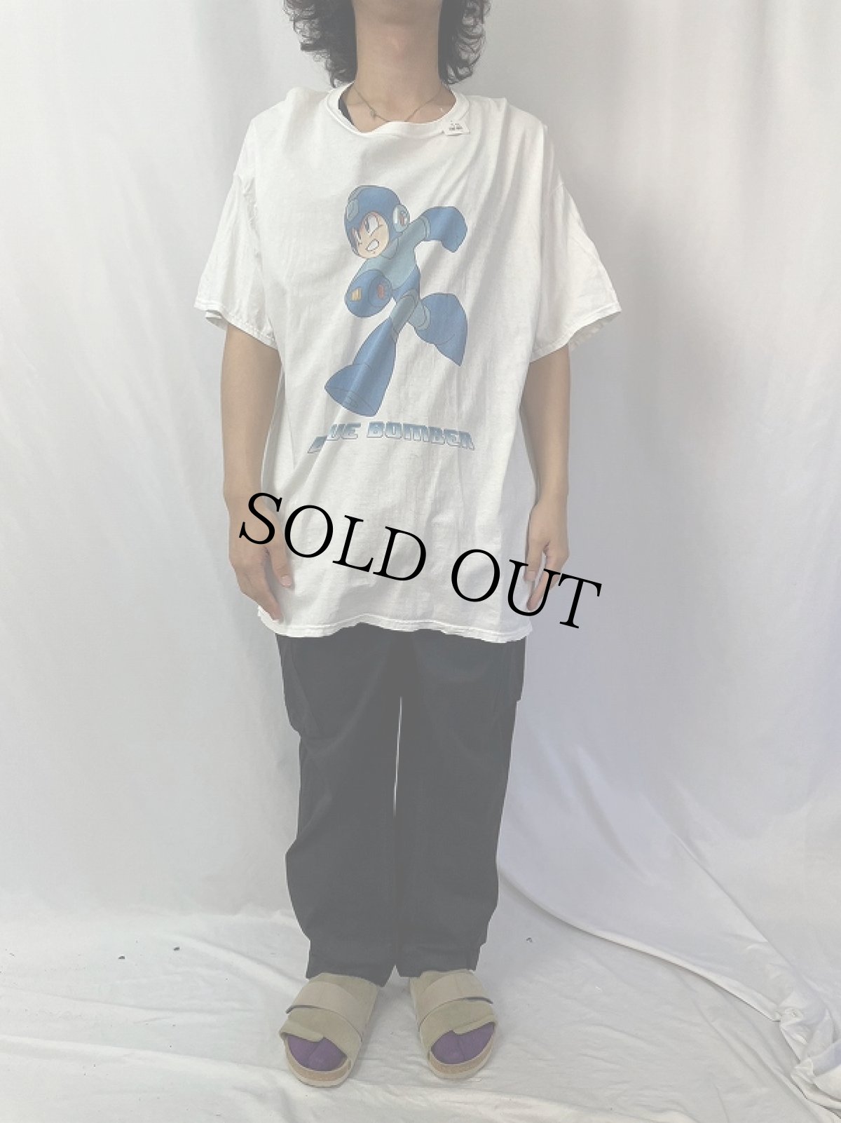 画像2: Rockman "BLUE BOMBER" ゲームキャラクタープリントTシャツ (2)