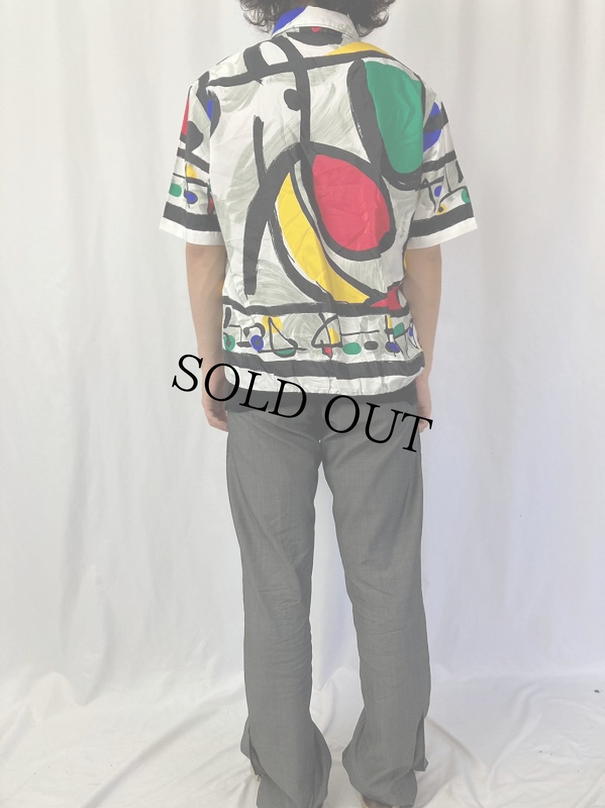 画像4: 90's Alan Stuart アート柄 ハーフジップ プルオーバー M (4)