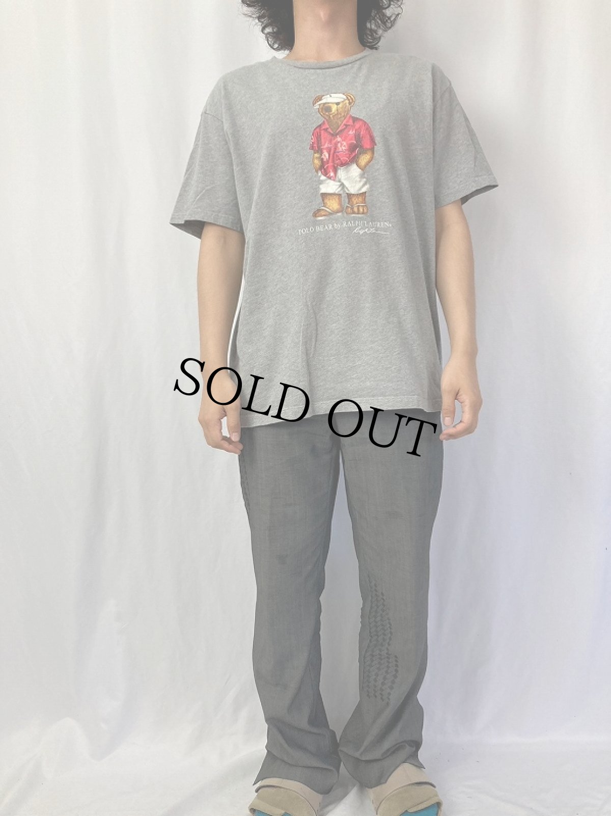 画像2: POLO Ralph Lauren ポロベア プリントTシャツ M (2)