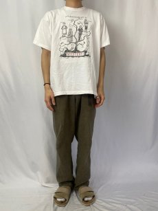 画像2: 90's Edward Gorey USA製 "MYSTERY!" イラストプリントTシャツ XL (2)