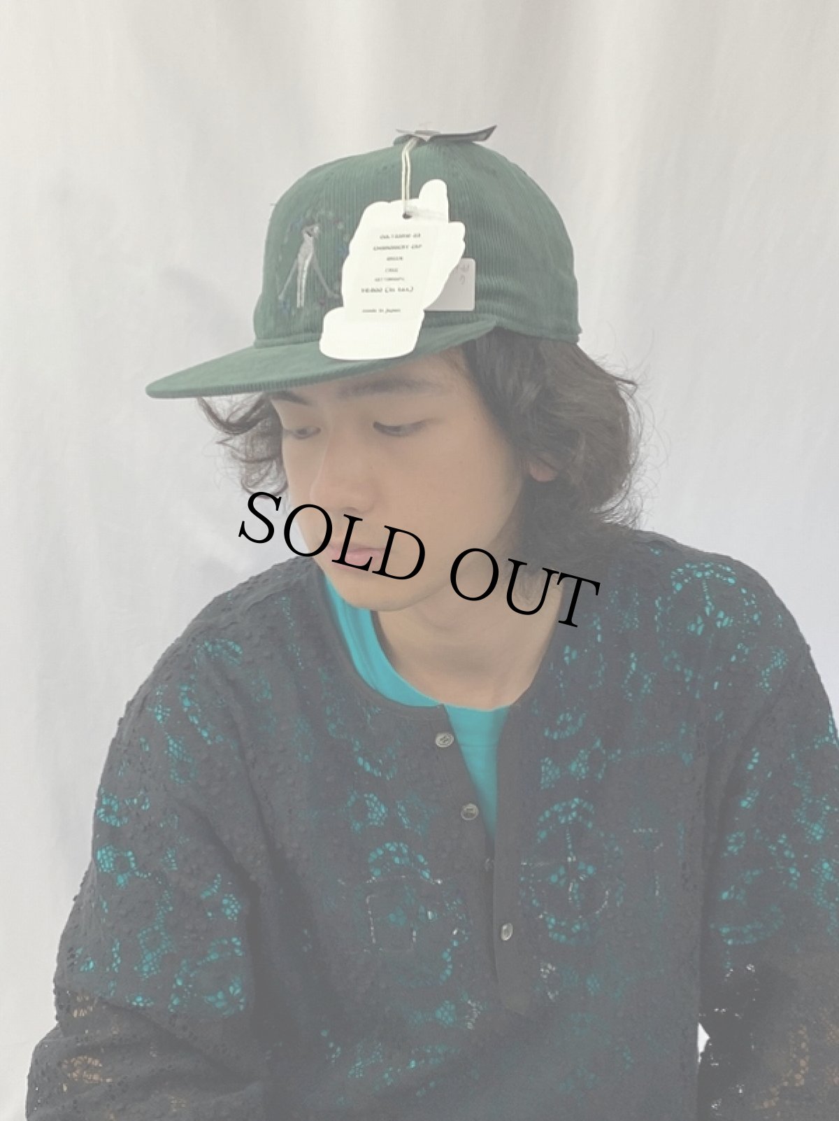 画像2: CULTURES "EMBROIDERY CAP" GREEN【FREE】 (2)