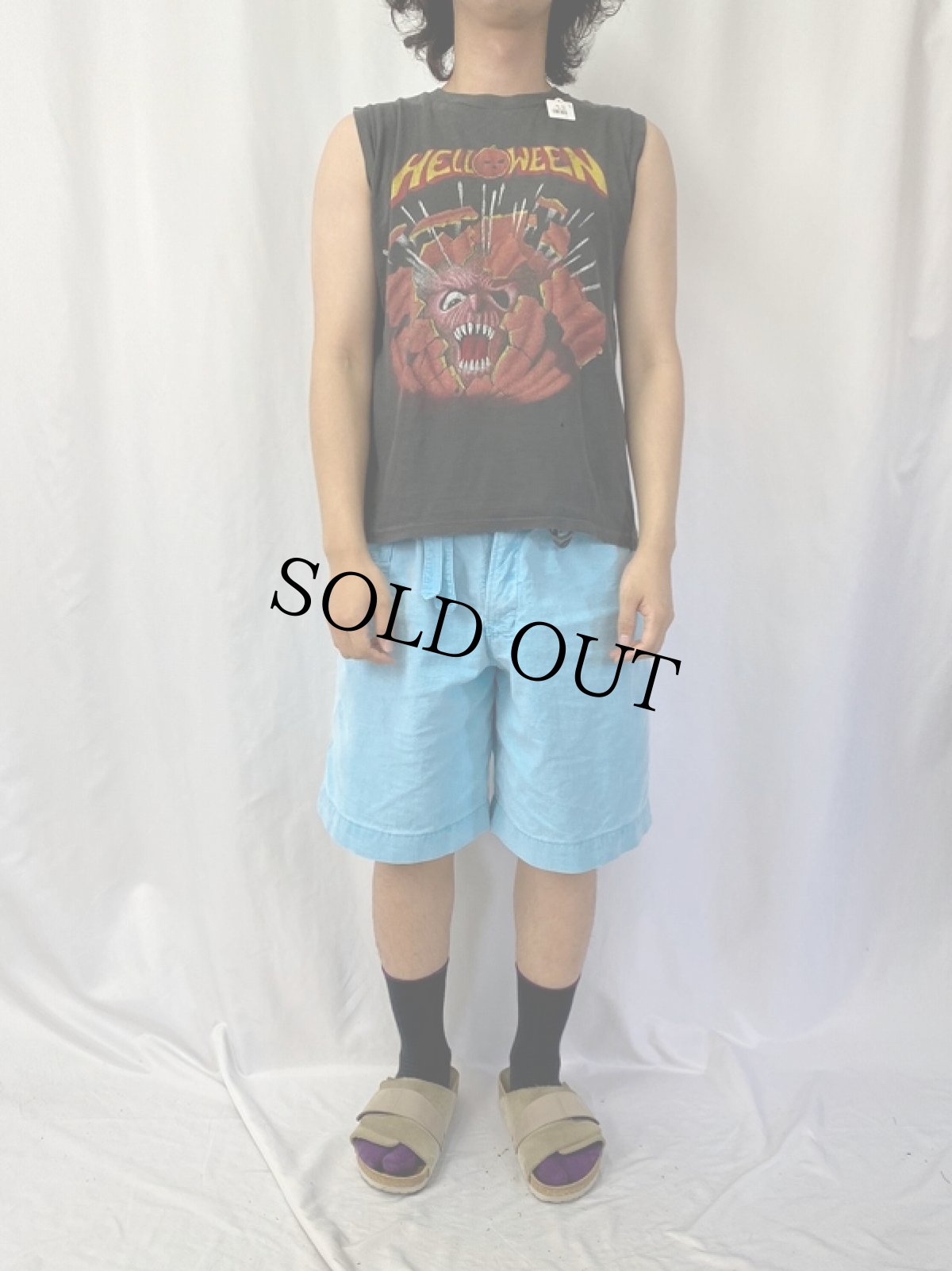 画像2: 90's HELLOWEEN メタルバンドタンクトップ BLACK (2)