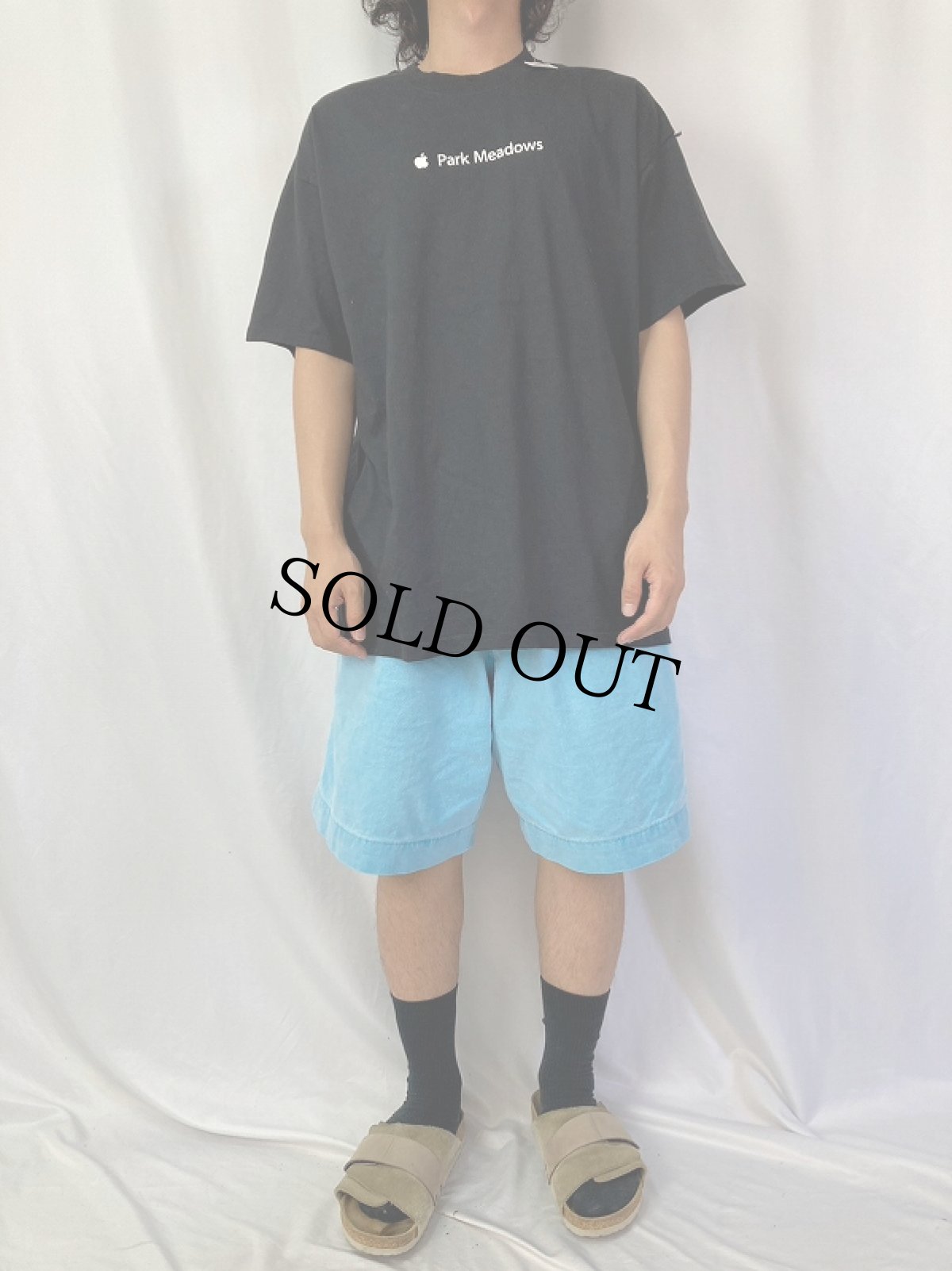 画像2: Apple "Park Meadows" ロゴプリントTシャツ BLACK XL (2)