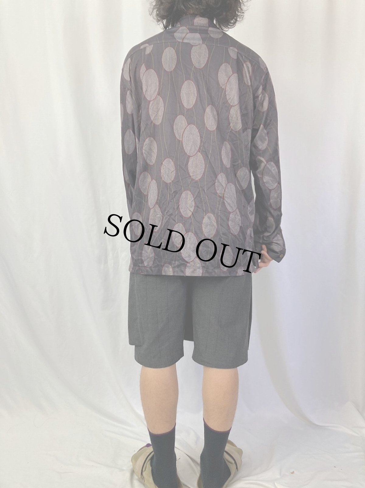 画像4: 2000's Patagonia 総柄 オープンカラーポリシャツ M (4)