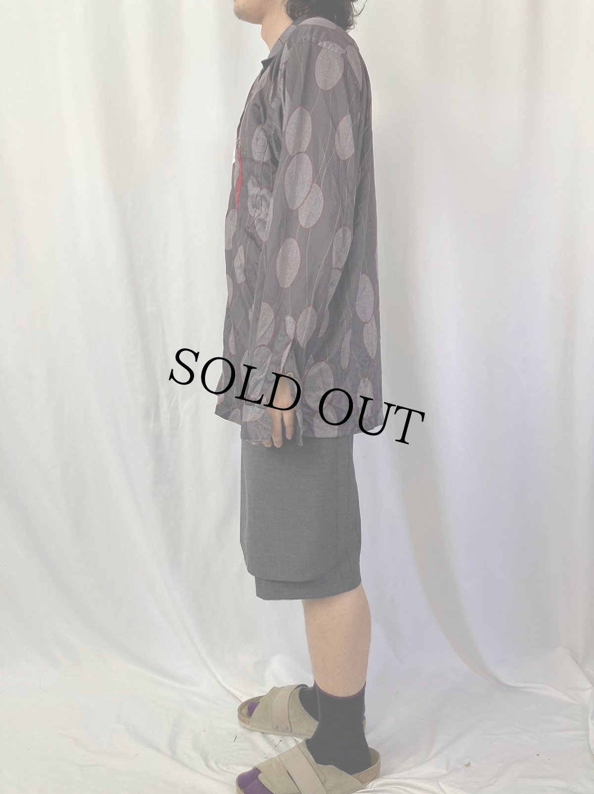 画像3: 2000's Patagonia 総柄 オープンカラーポリシャツ M (3)