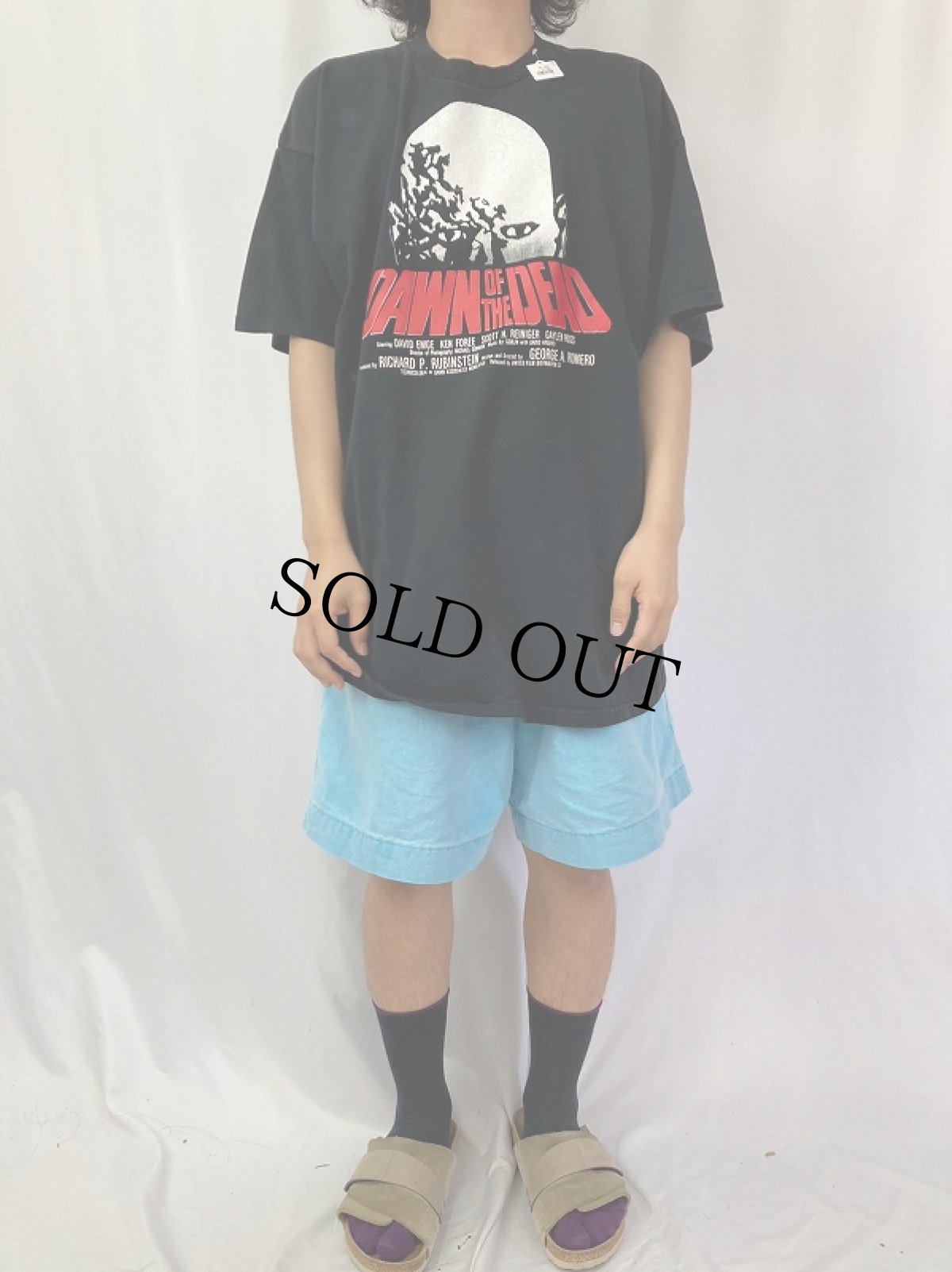 画像2: 2000's "DAWN OF THE DEAD" ホラー映画 プリントTシャツ BLACK XXL (2)