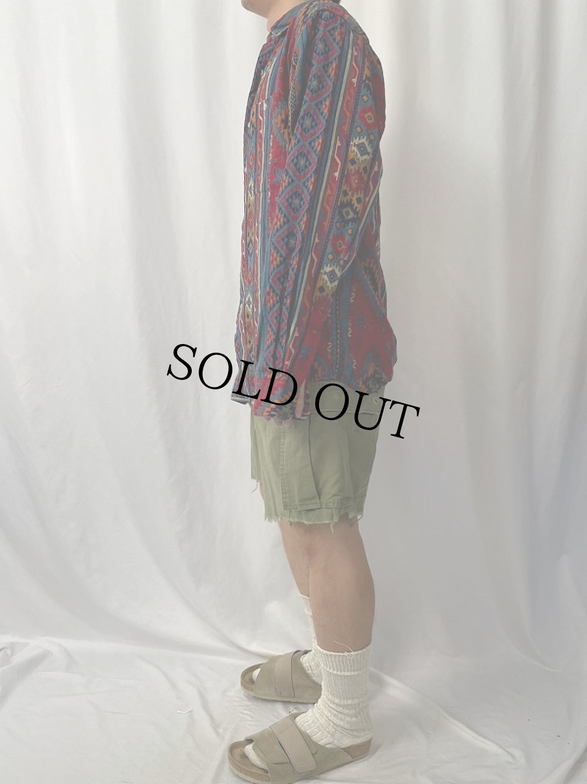 画像3: Shelter Island ネイティブ柄シャツ M (3)