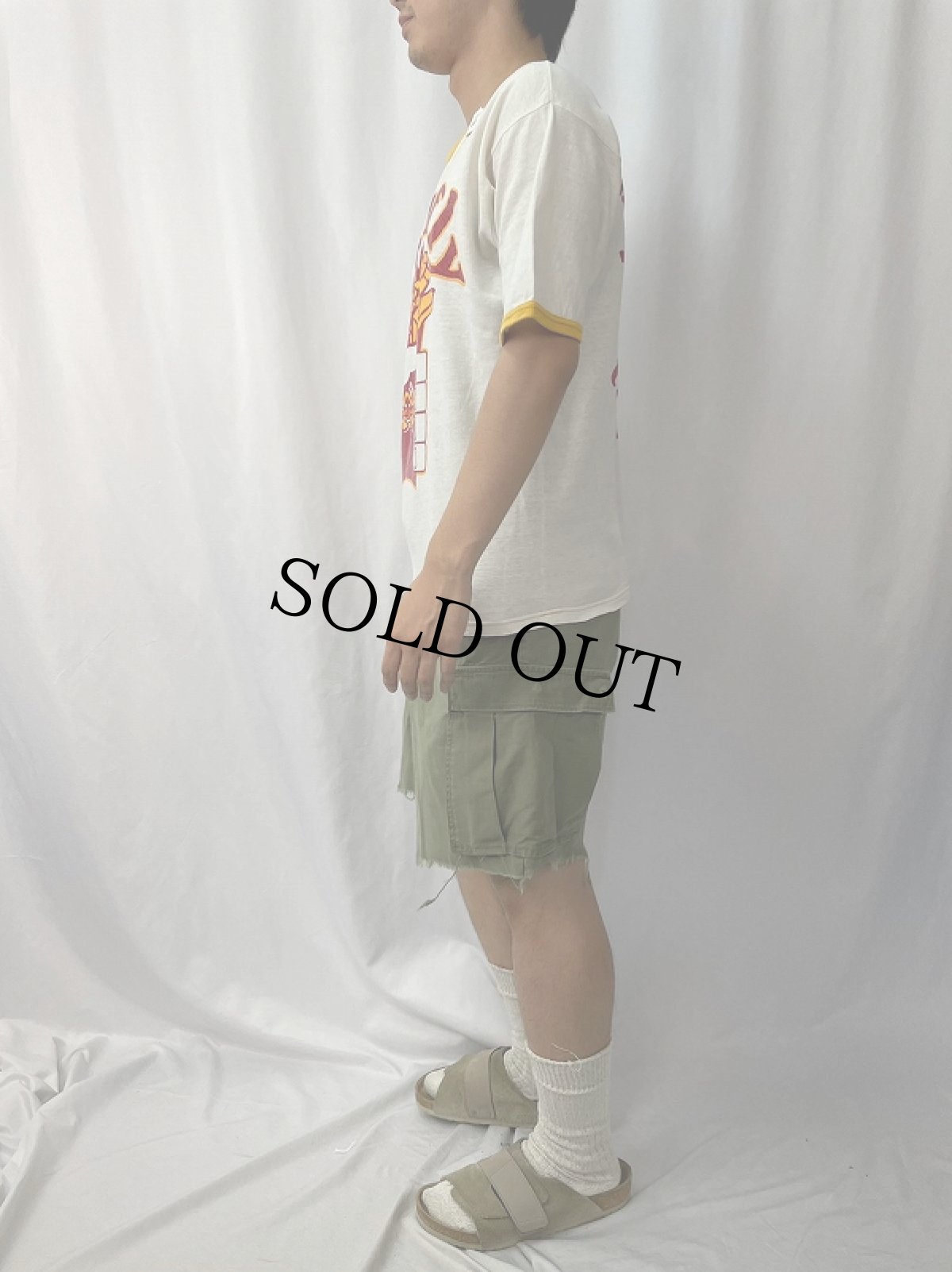 画像3: 90's "superfly" パロディプリントリンガーTシャツ (3)