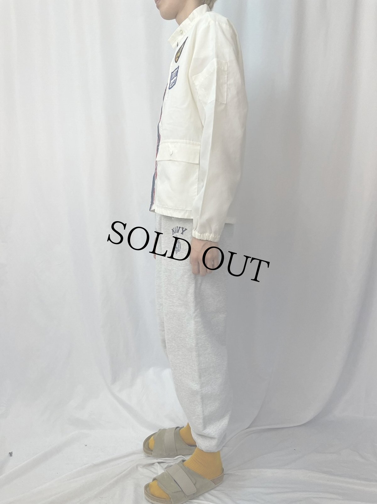 画像3: 70's Swingster USA製 パッチ付き ナイロンレーシングジャケット M (3)