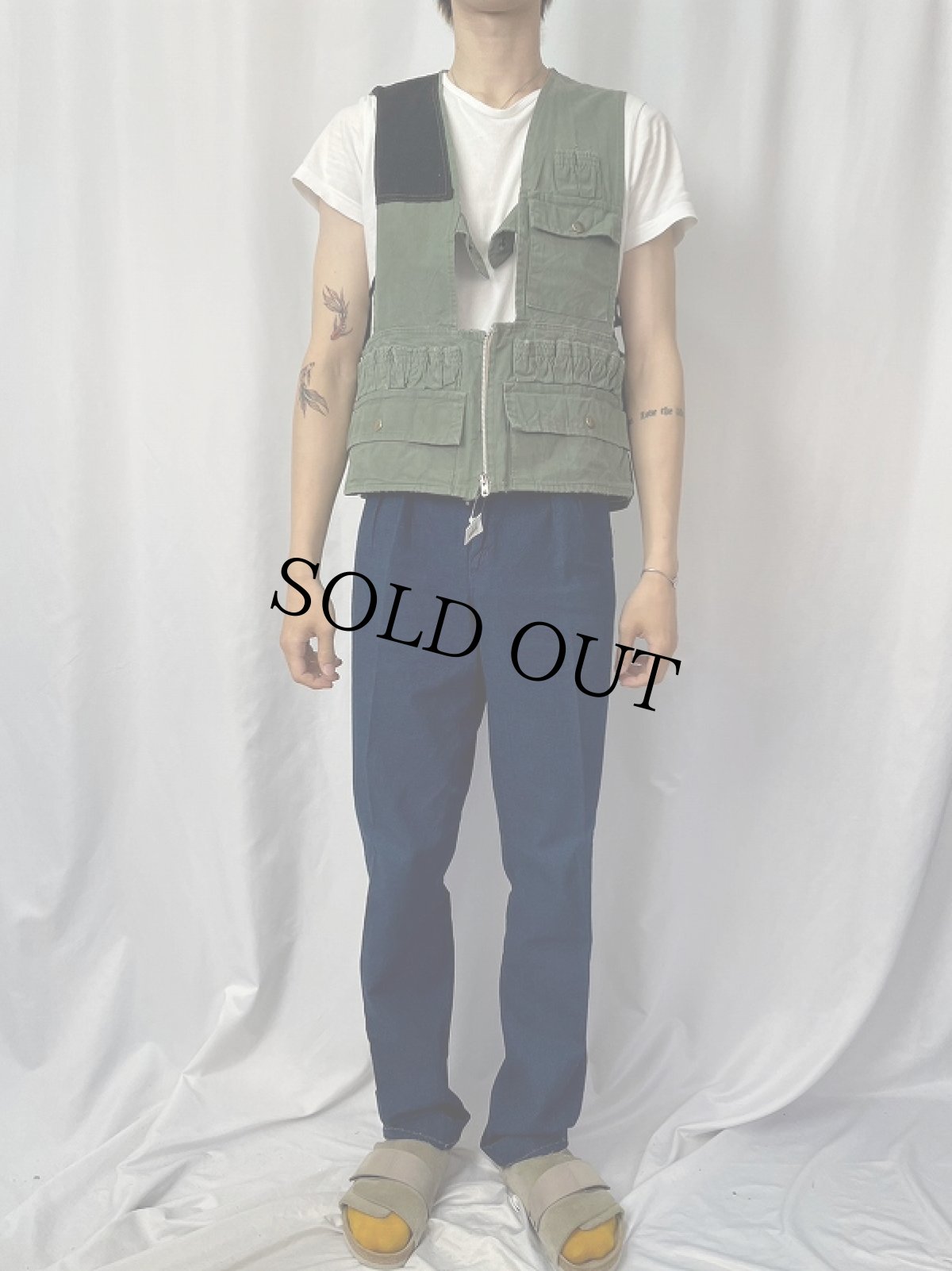 画像2: FRANCE製 コットンポリベスト (2)