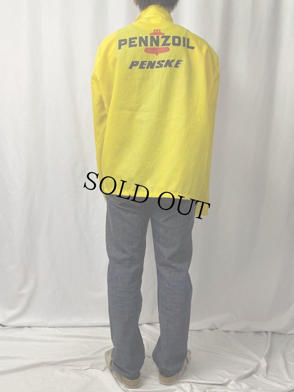 画像4: 80's PENNZOIL USA製 パッチ付きナイロンジャケット XL (4)