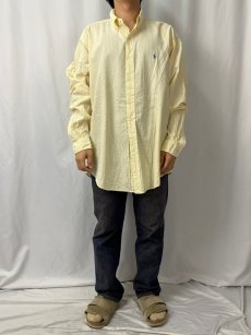 画像2: Ralph Lauren "CLASSIC FIT" ストライプ柄 シアサッカーボタンダウンシャツ M (2)