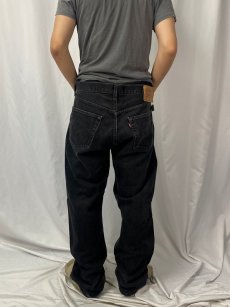 画像4: 2000's Levi's 501 USA製 "サルファブラック" ブラックデニムパンツ W37 (4)