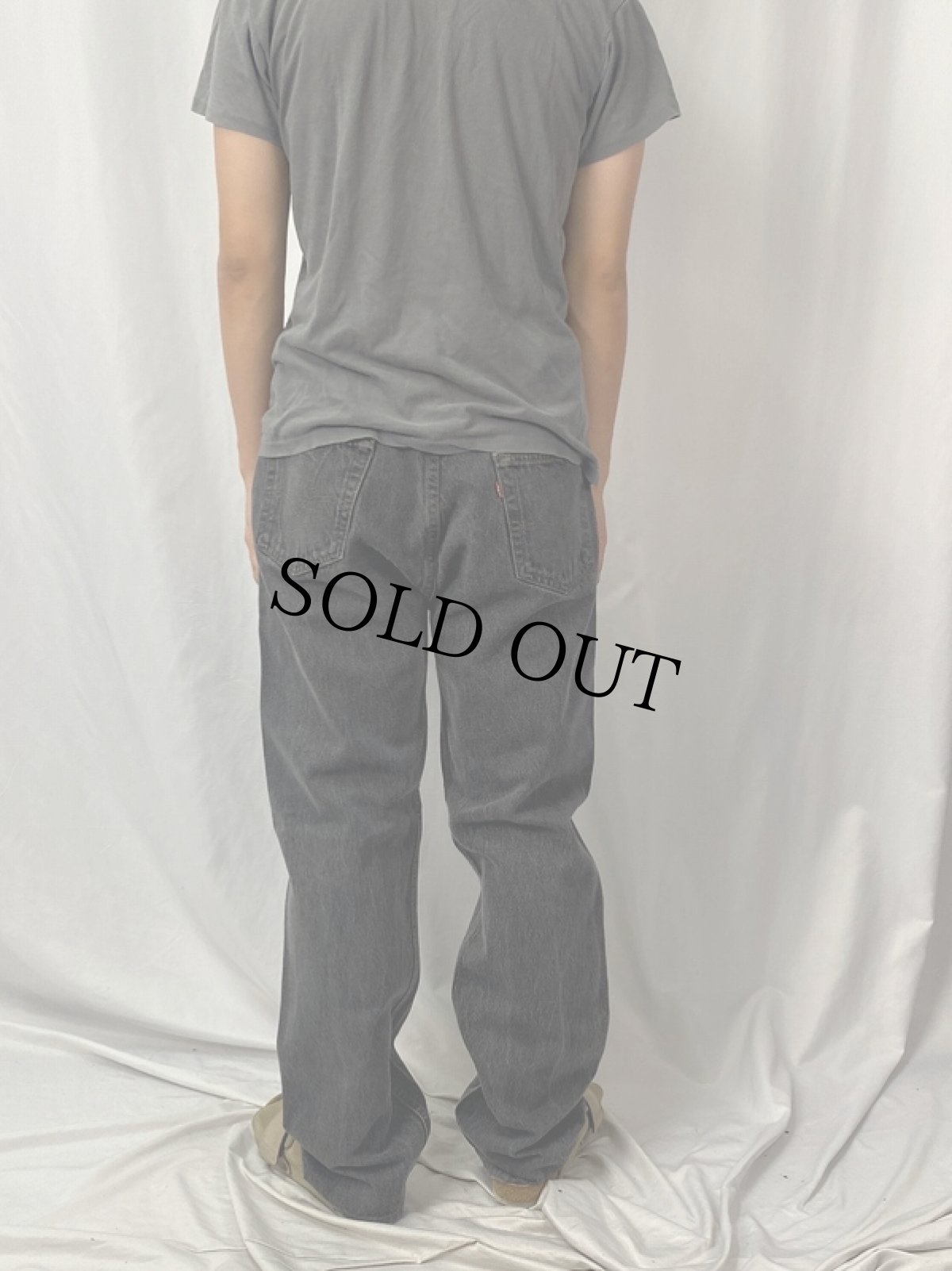 画像4: 90's Levi's 501 USA製 "サルファブラック" ブラックデニムパンツ W34 (4)