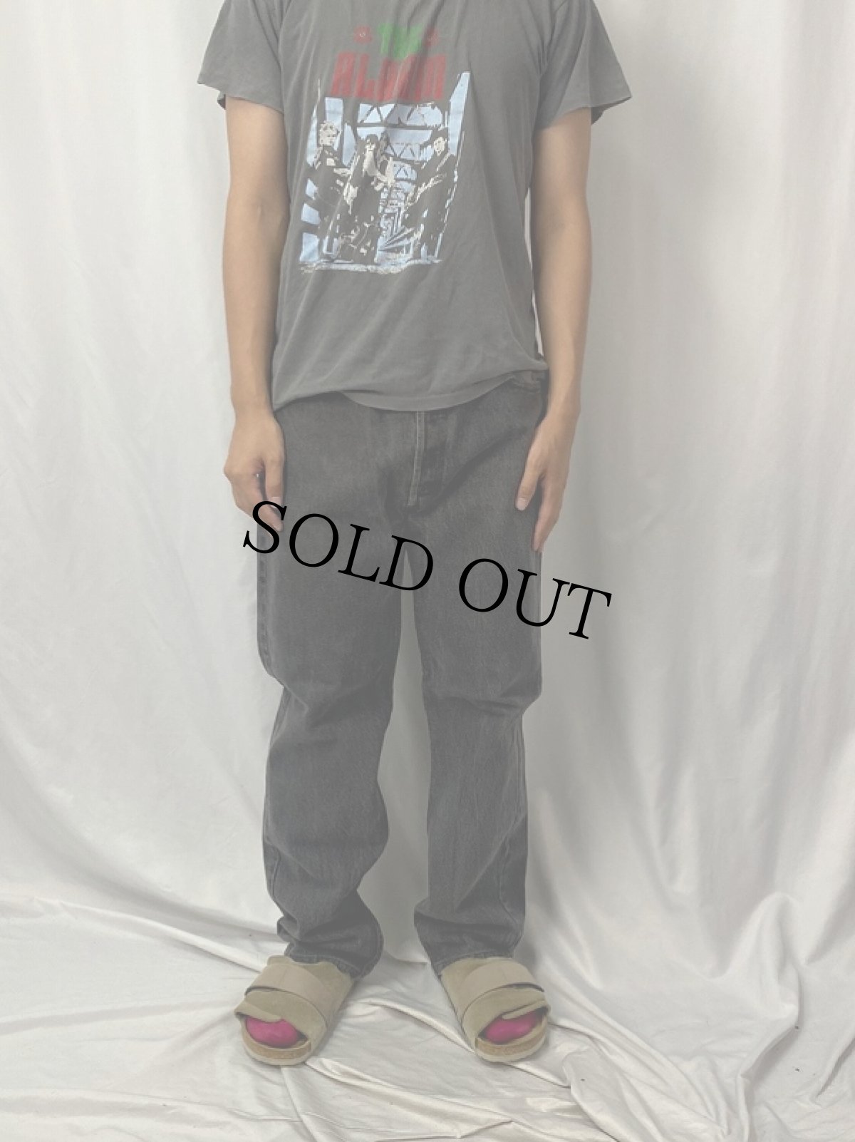 画像2: 90's Levi's 501 USA製 "サルファブラック" ブラックデニムパンツ W34 (2)