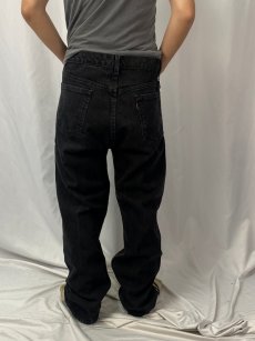 画像4: 90's Levi's 505 USA製 "サルファブラック" ブラックデニムパンツ W32 (4)