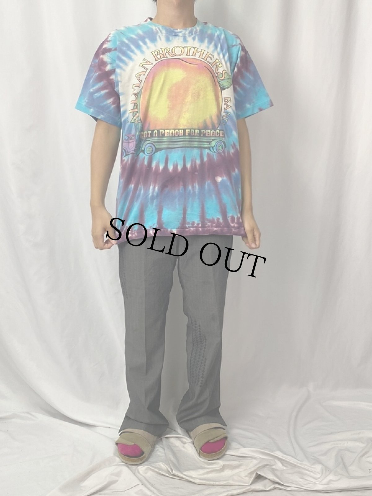 画像2: 90's LIQUID BLUE "The Allman Brothers Band" USA製 ロックバンド タイダイTシャツ L (2)