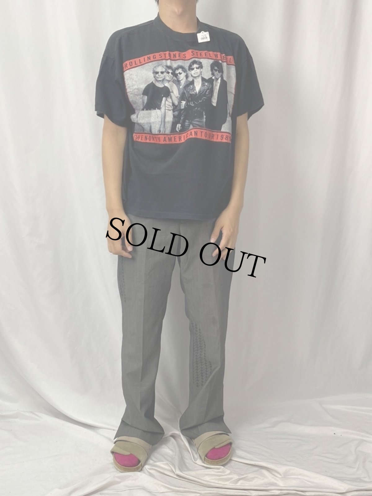 画像2: 80's The Rolling Stones USA製 "STEEL WHEELS" ロックバンドツアーTシャツ XL (2)