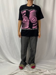 画像2: 80's The Rolling Stones "STEEL WHEELS" ロックバンドツアーTシャツ (2)