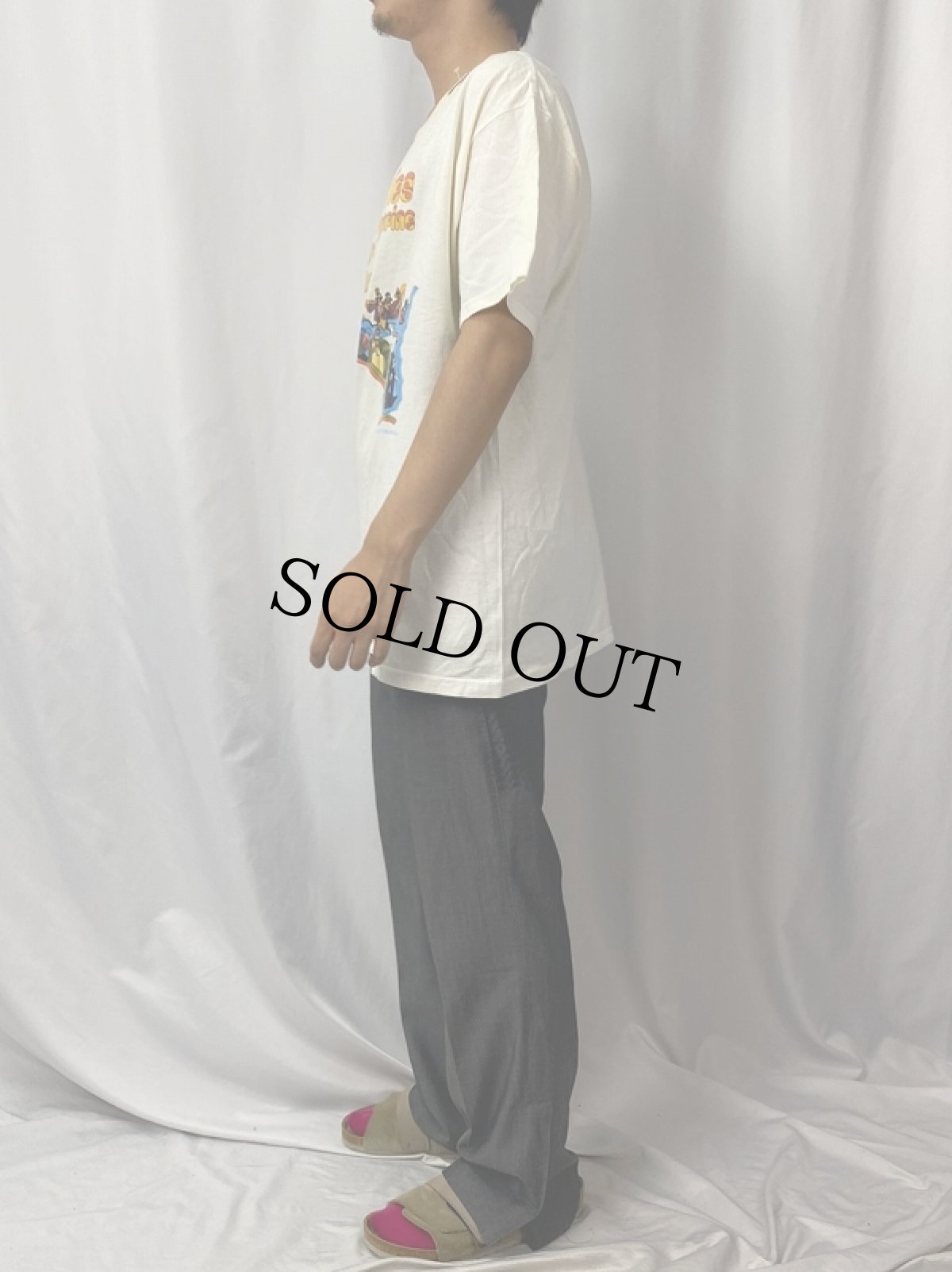 画像3: 2000's THE BEATLES "Yellow Submarine" ロックバンド アニメプリントTシャツ L (3)