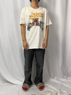 画像2: 2000's THE BEATLES "Yellow Submarine" ロックバンド アニメプリントTシャツ L (2)