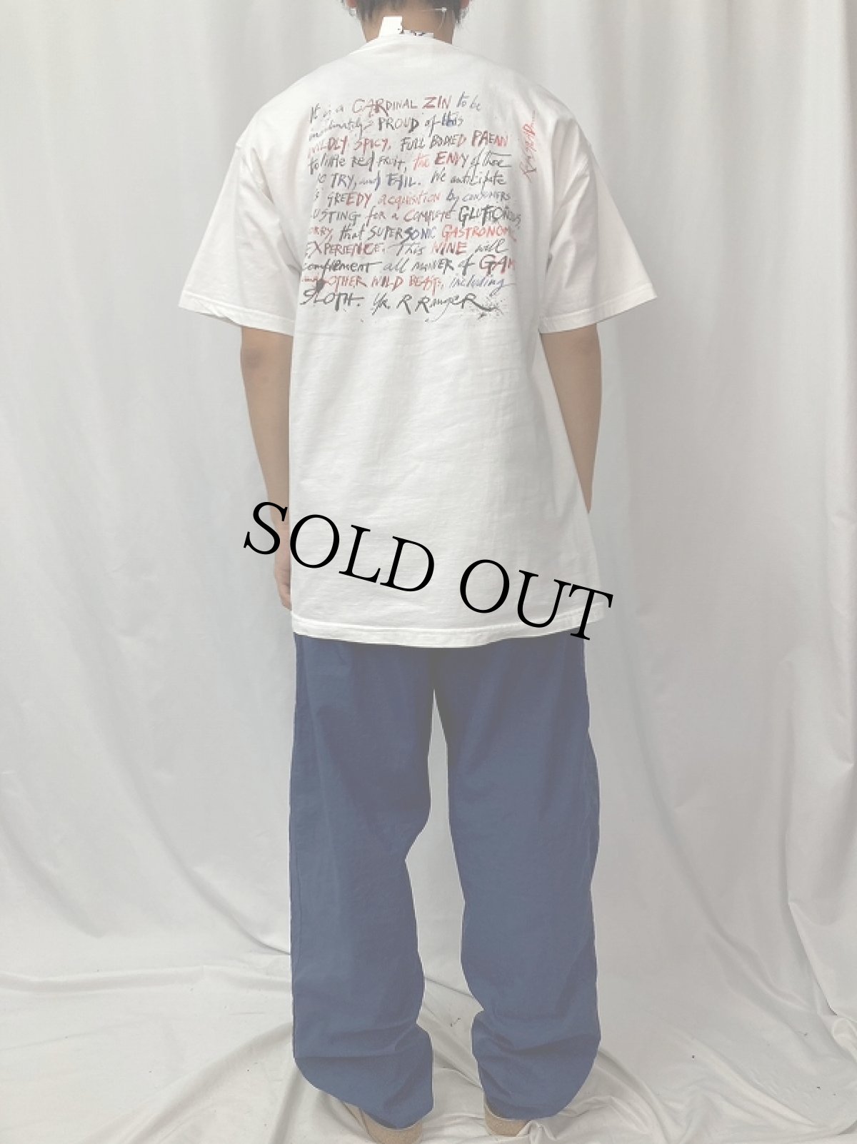 画像5: Ralph Steadman "CARDINAL ZIN" アートプリントTシャツ L (5)